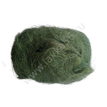 Сизалевое волокно, цвет травяной зеленый (А008) 100гр