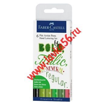 Капиллярные ручки Pitt Artist Pen для леттеринга Весна, 6 шт, Faber Castell